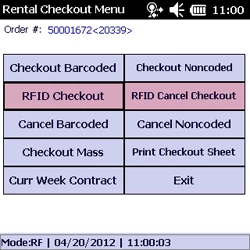 RTPro RFID MC3190-Z Rental Checkout